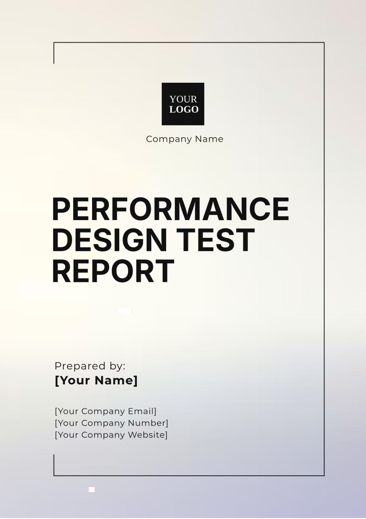 Performance Design Test Report Template - Edit Online & Download