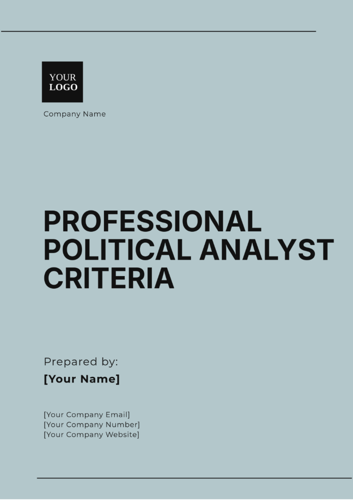 Professional Political Analyst Criteria Template - Edit Online & Download