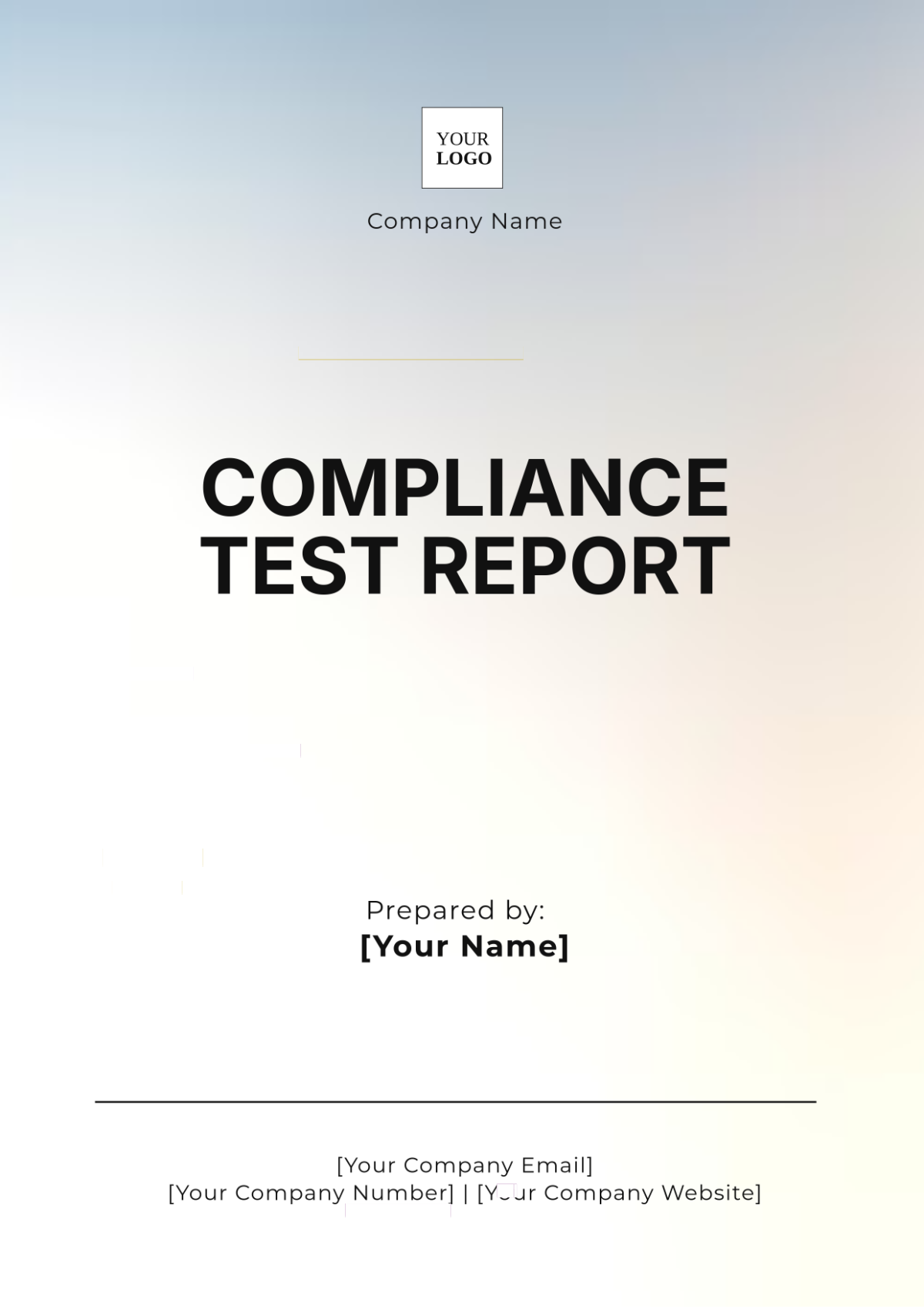 Compliance Test Report Template - Edit Online & Download