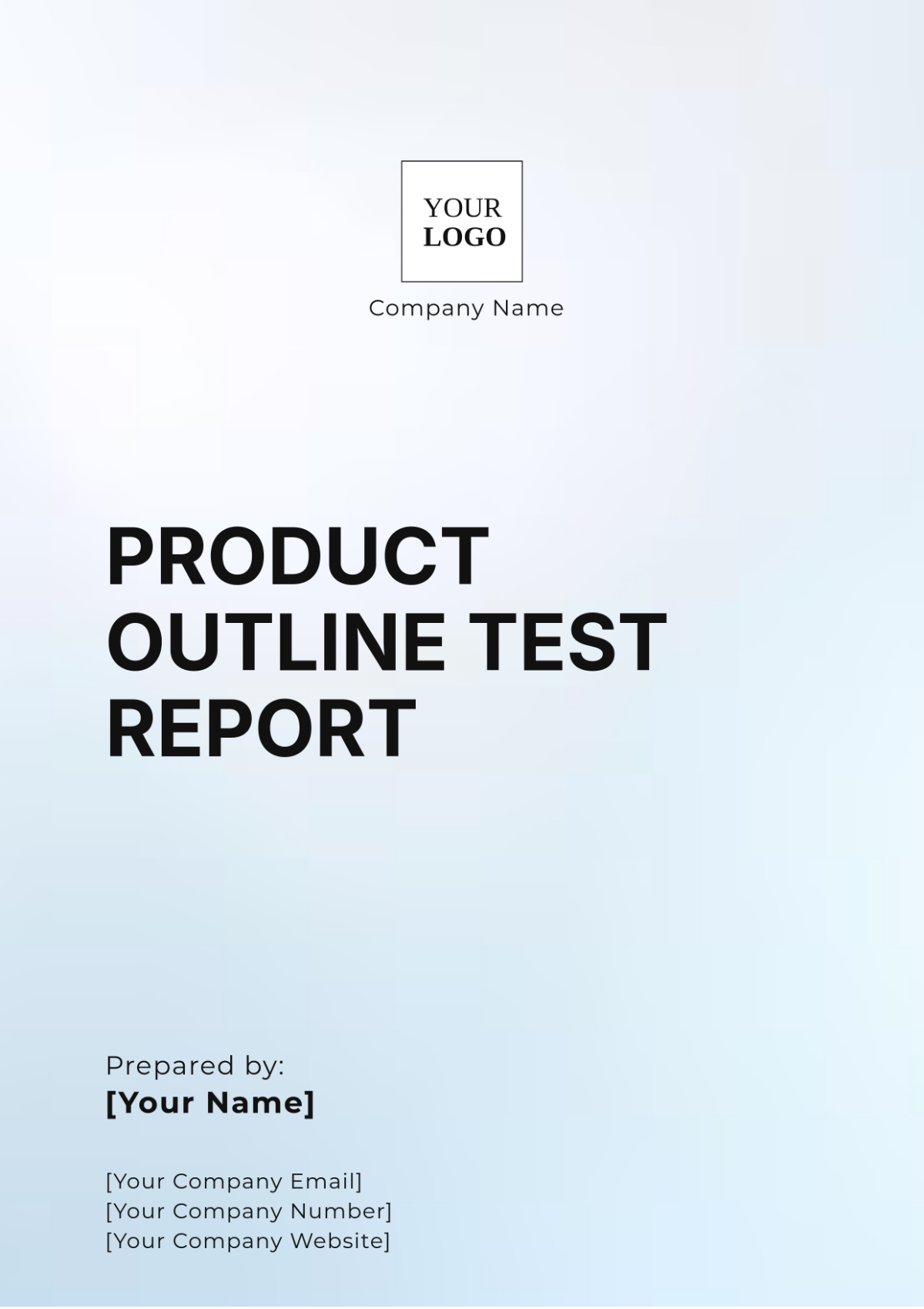 Product Outline Test Report Template - Edit Online & Download