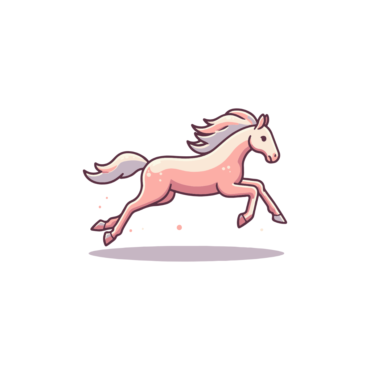 Running Horse Clipart - Edit Online & Download