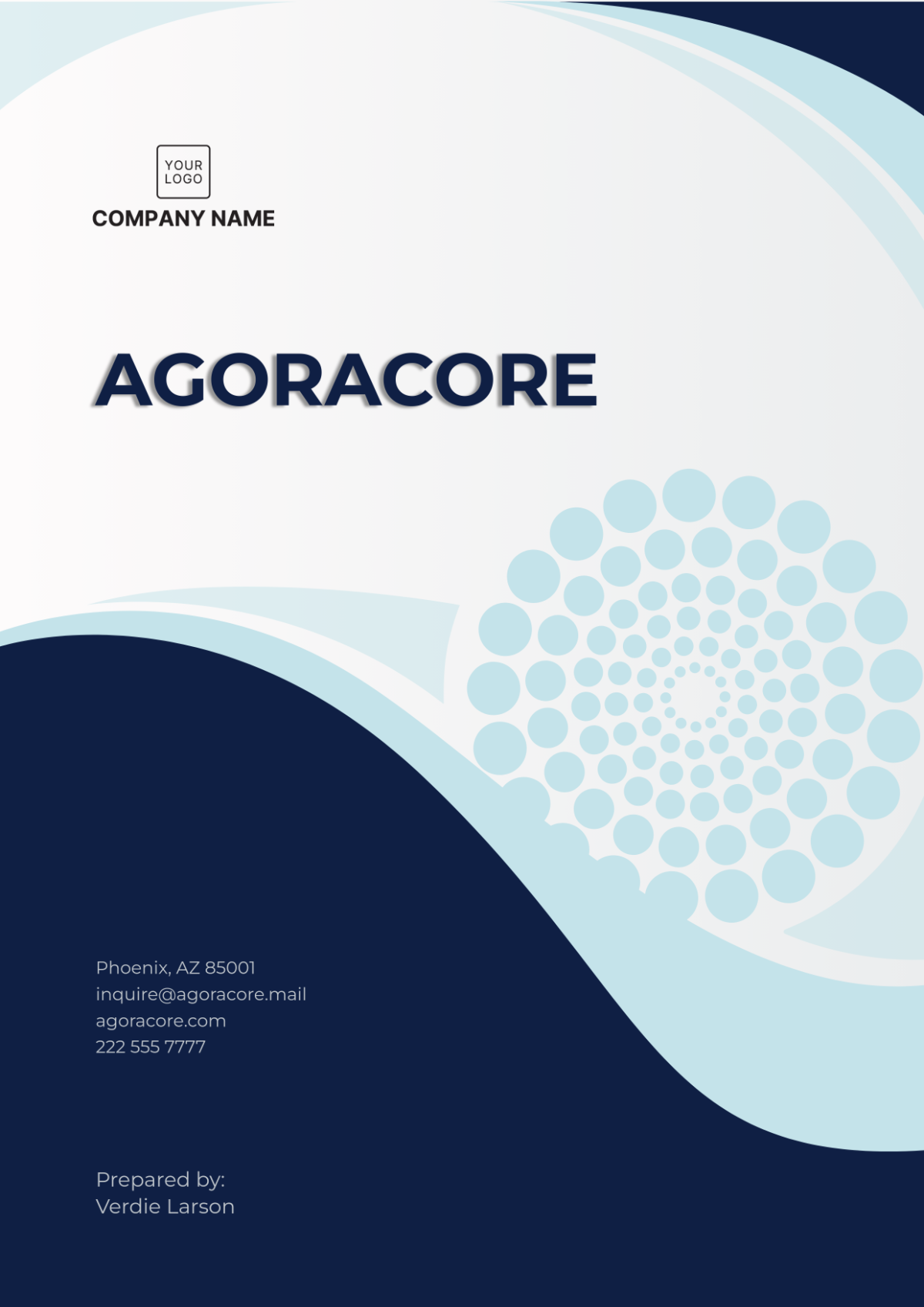 Standard Accounting Cover Page