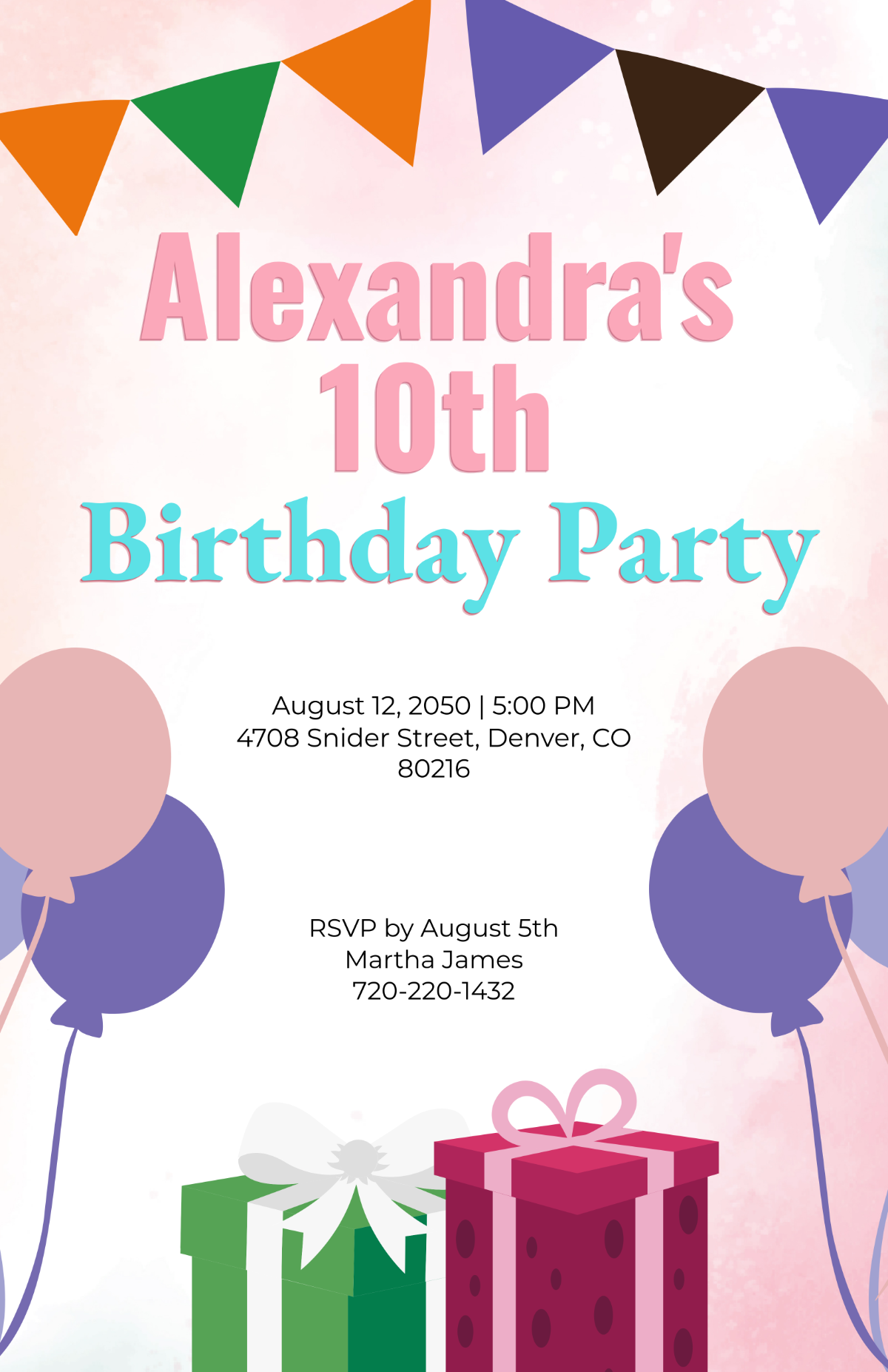 Colorful Birthday Poster Template - Edit Online & Download