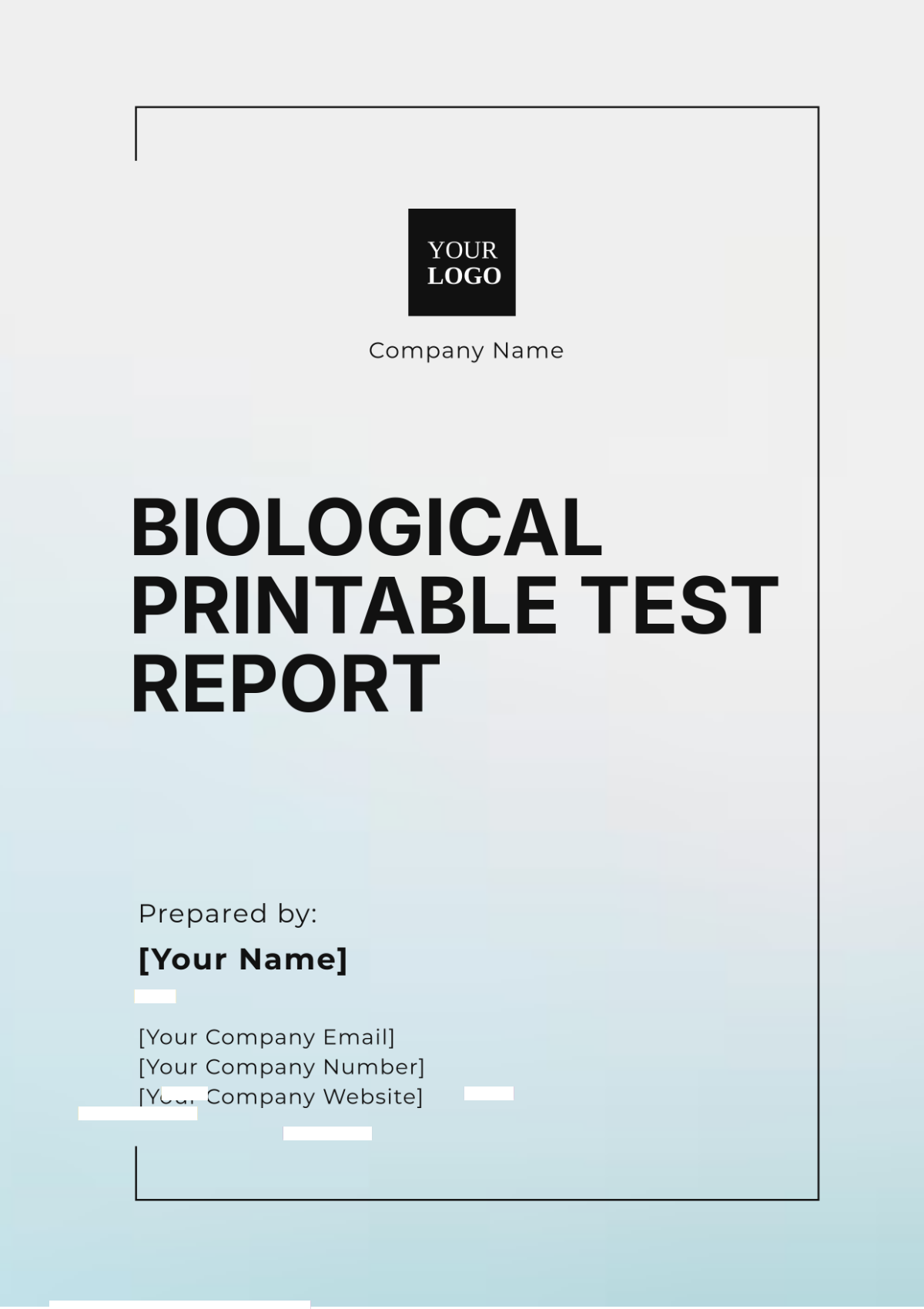 Biological Printable Test Report Template - Edit Online & Download