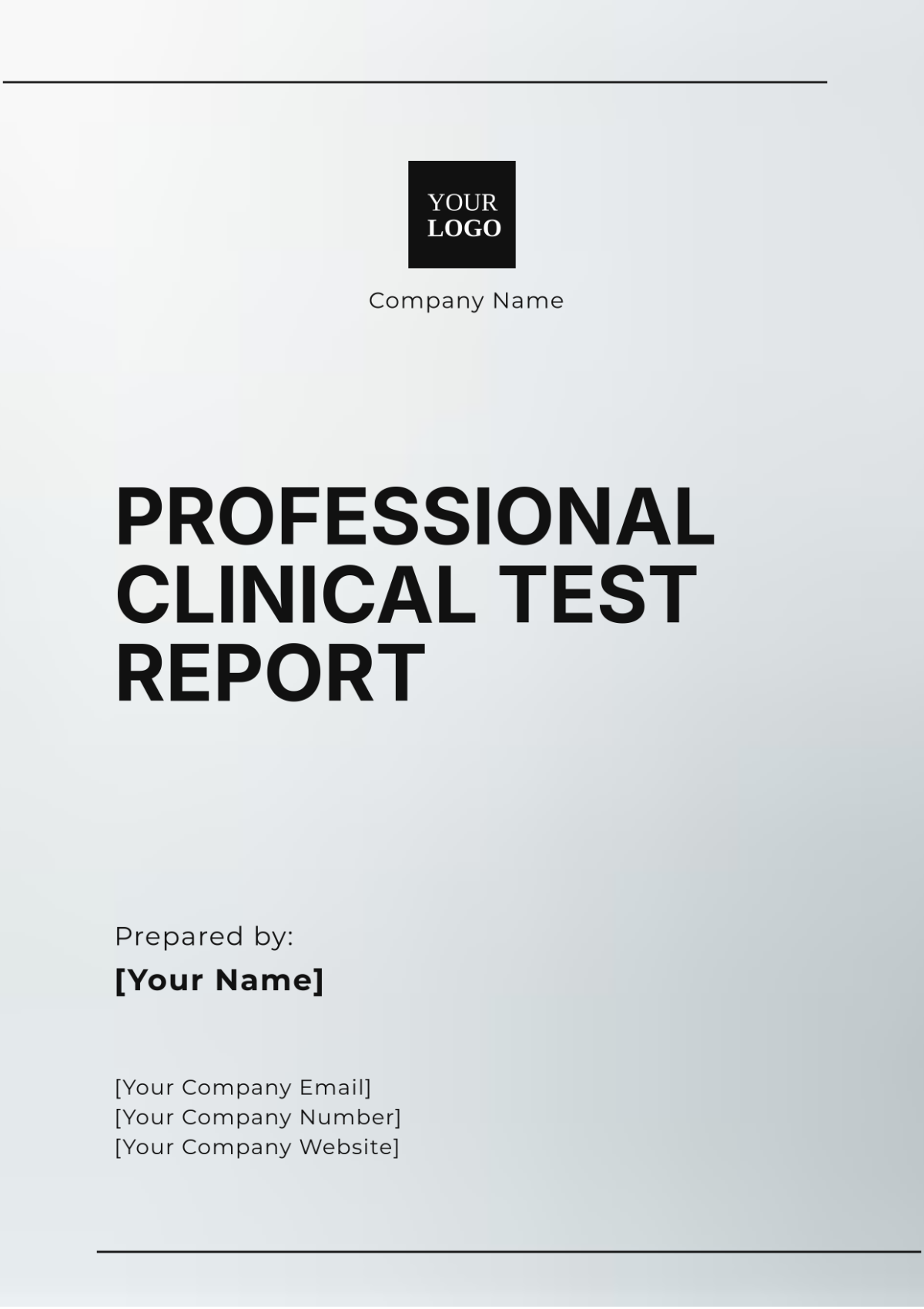 Professional Clinical Test Report Template - Edit Online & Download