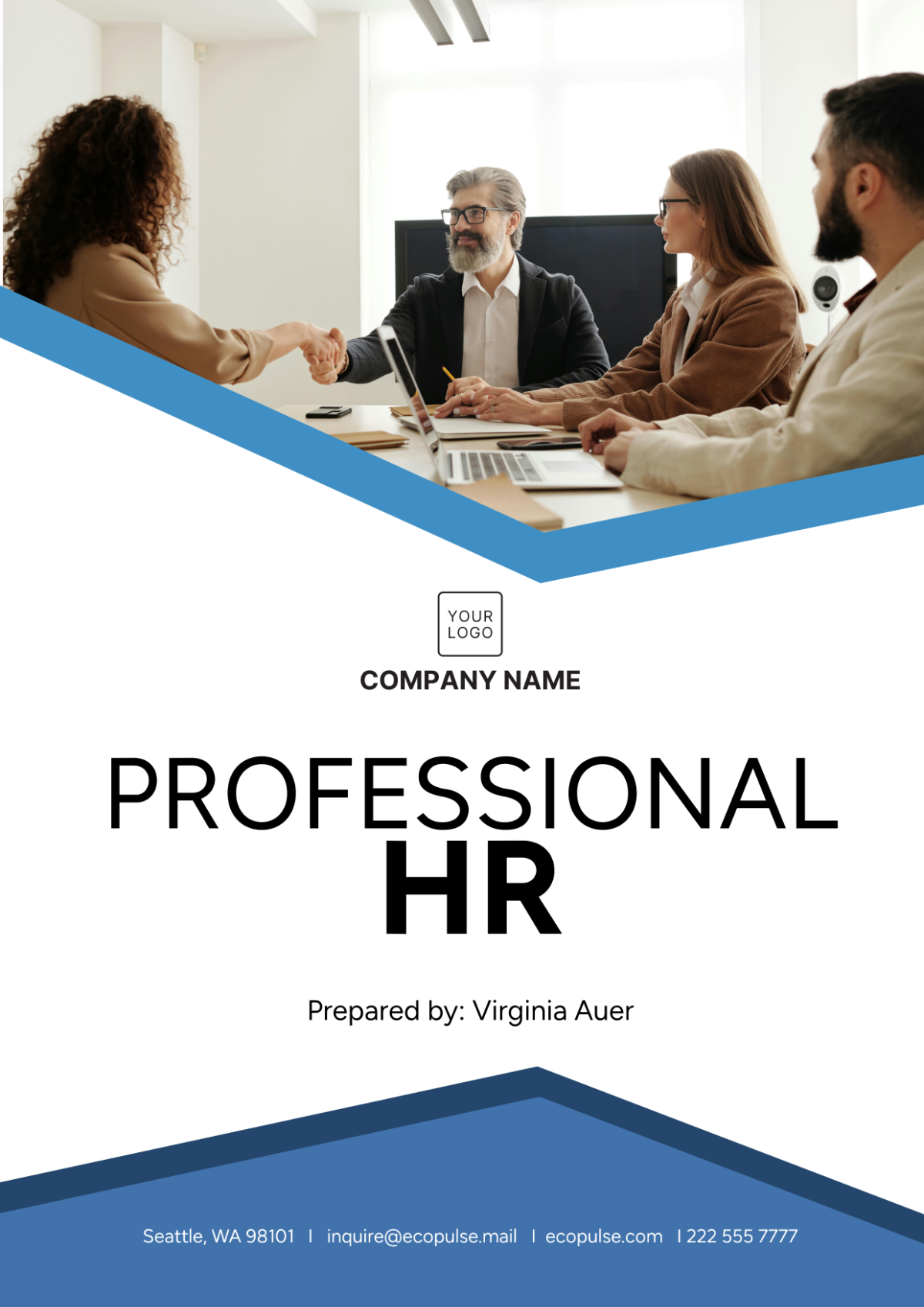 Free Professional HR Cover Page Template