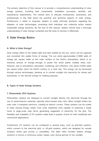 Free Solar Energy Manual Template to Edit Online