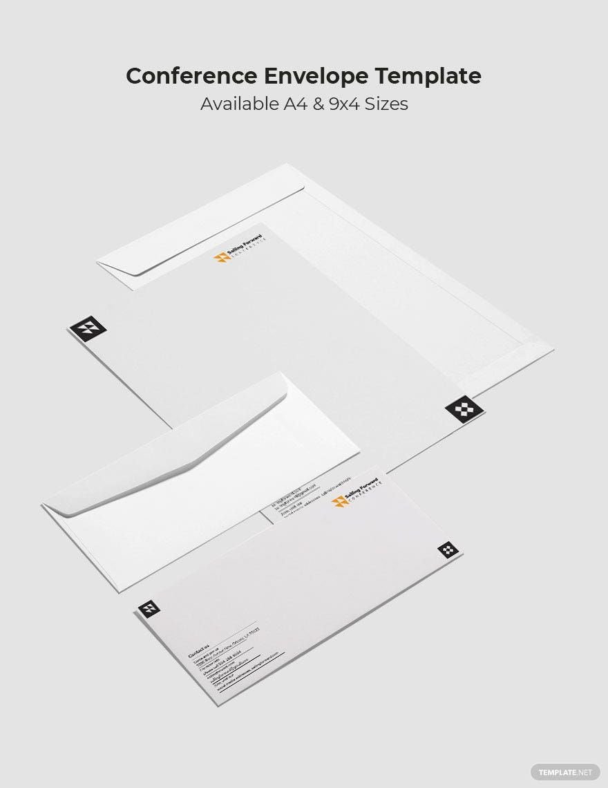 Conference Envelope Template in InDesign, Pages, Publisher, Illustrator, Word, Photoshop - Download | Template.net