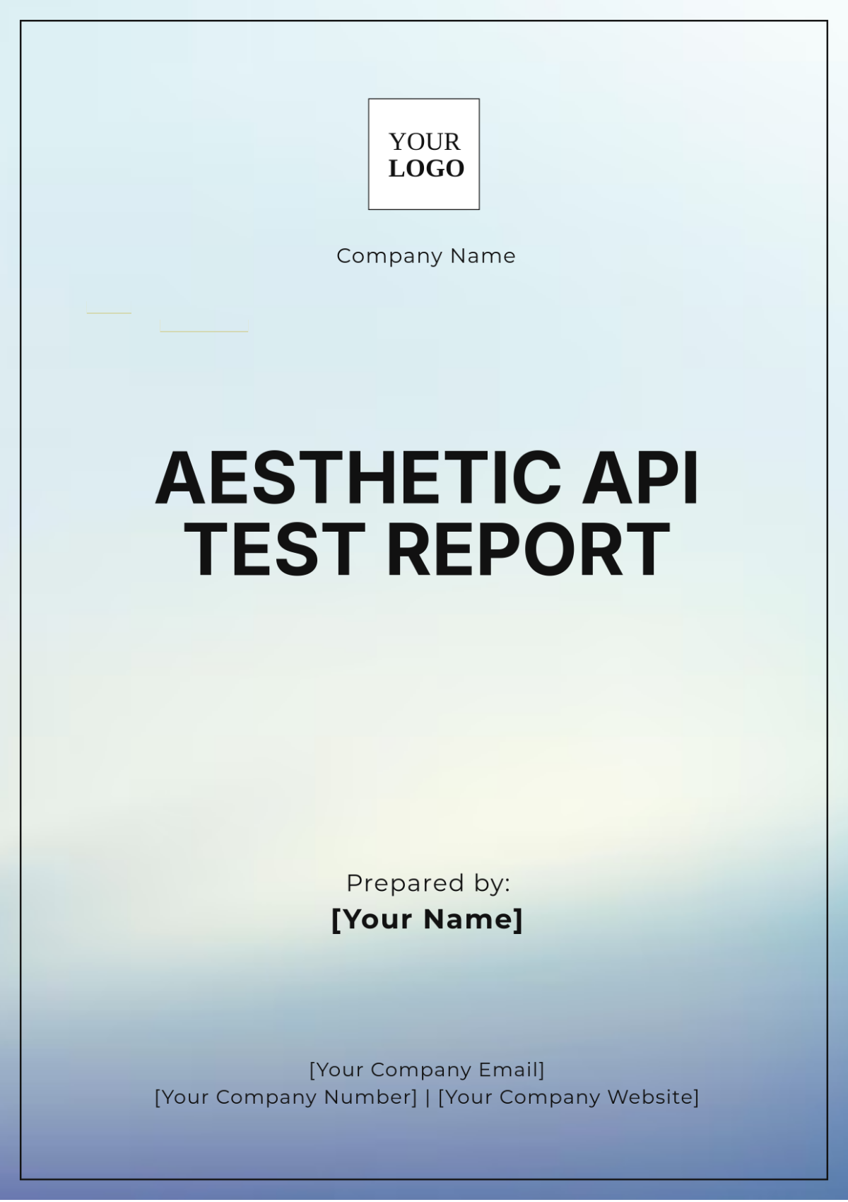 Aesthetic API Test Report Template - Edit Online & Download