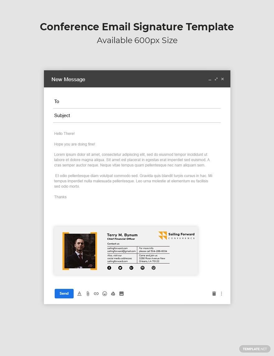 Conference Email Signature Template