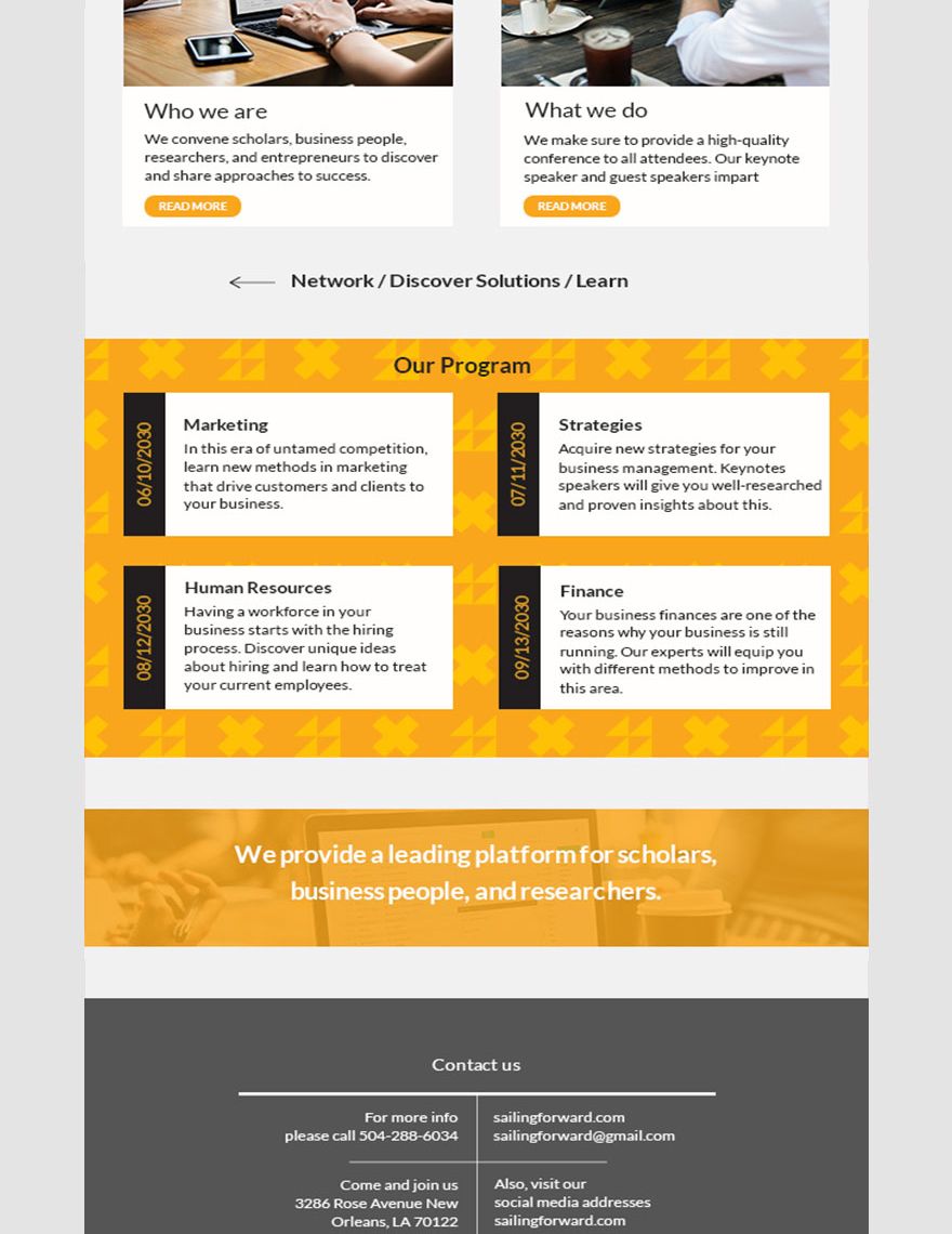 Conference Email Newsletter Template