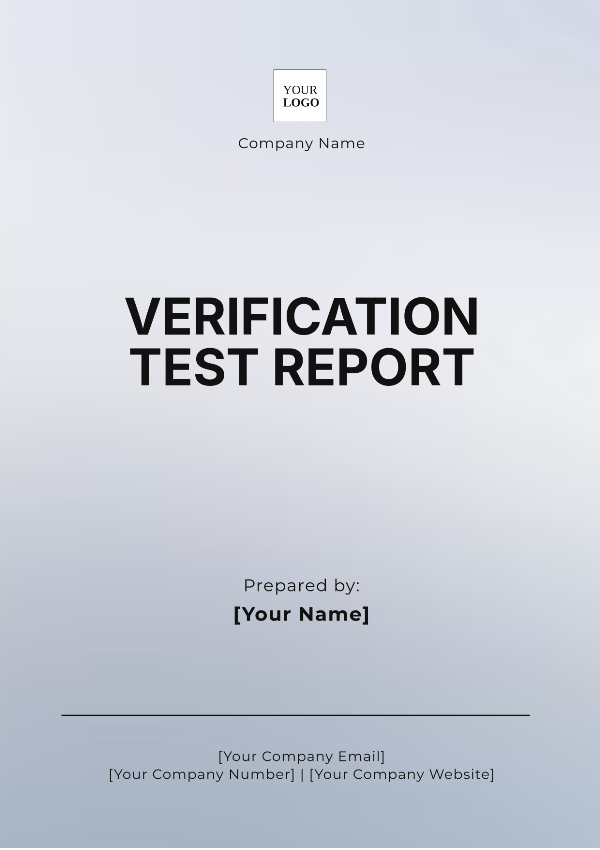 Verification Test Report Template - Edit Online & Download