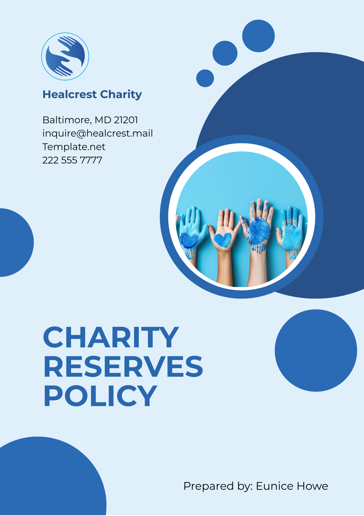 Charity Reserves Policy Template - Edit Online & Download