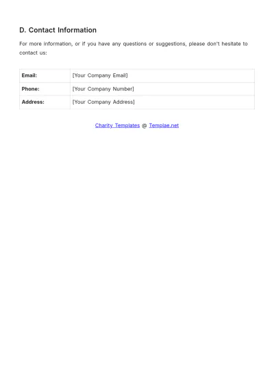 Free Charity Program Template to Edit Online