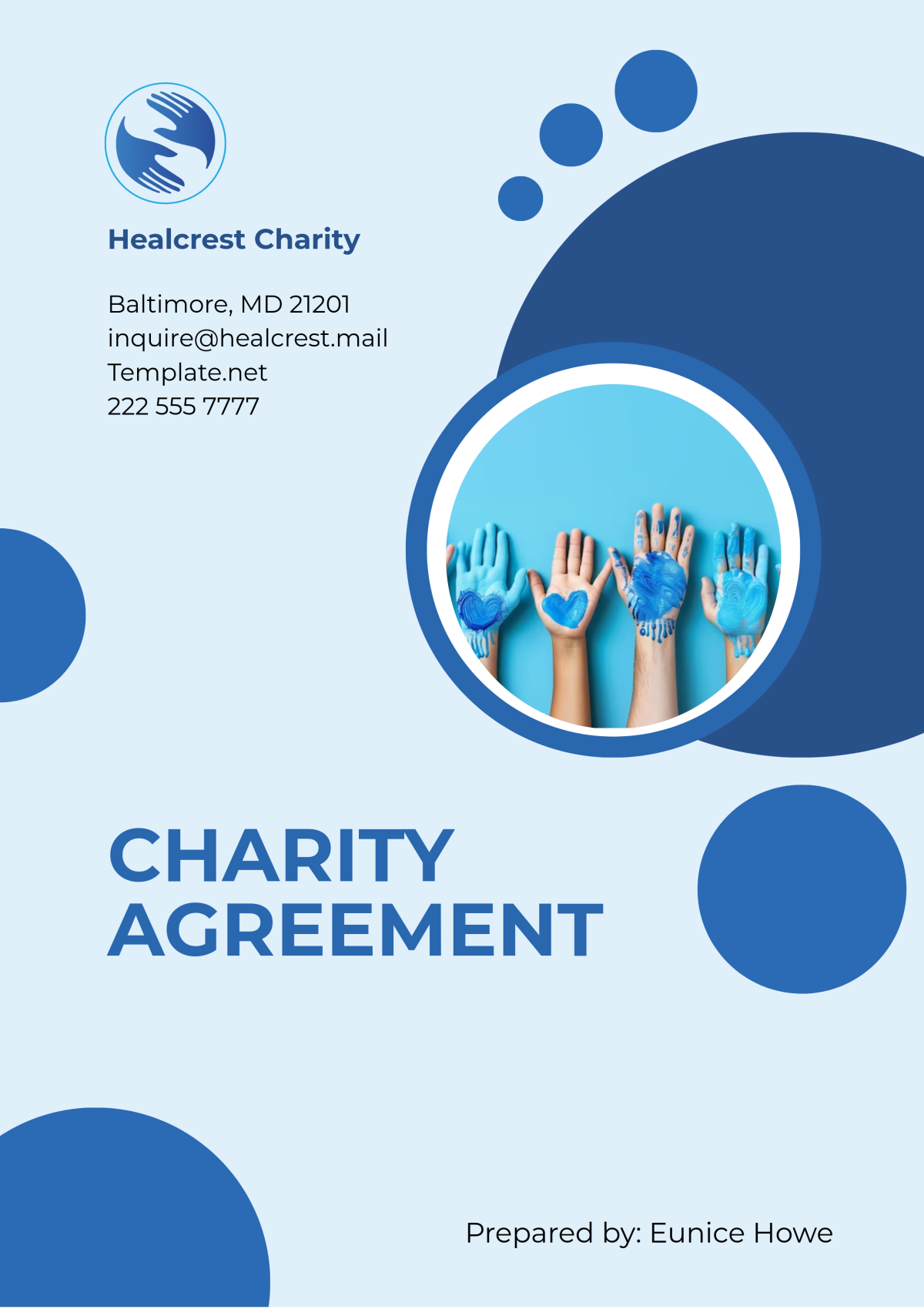 Free Charity Agreement Template