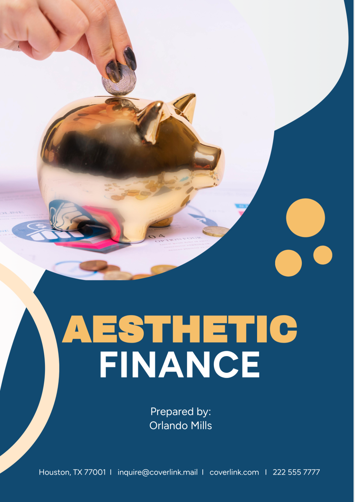 Aesthetic Finance Cover Page Template - Edit Online & Download