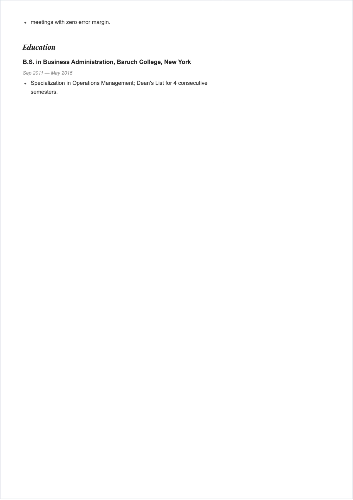 Free Administrative Experience ATS Resume Template, AI Resume Builder