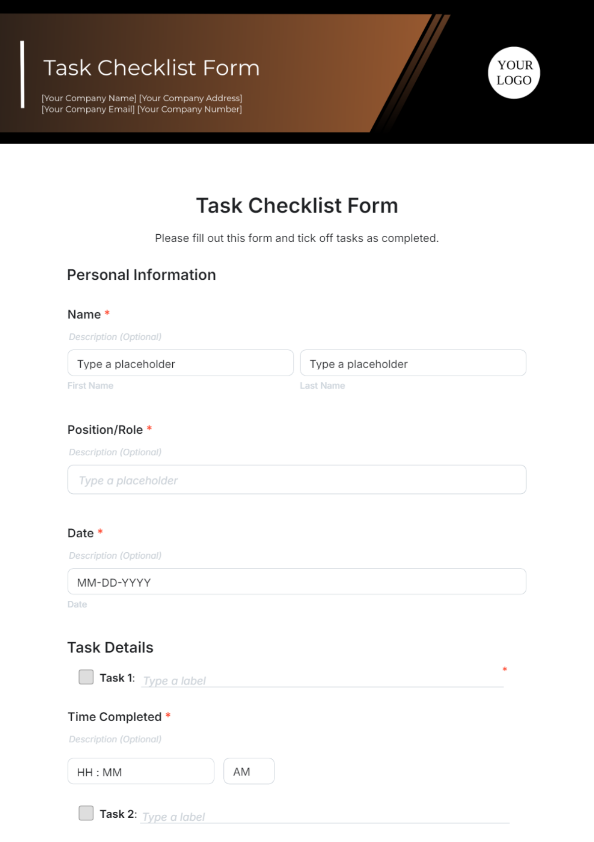 Free Sales Checklist Form Template to Edit Online