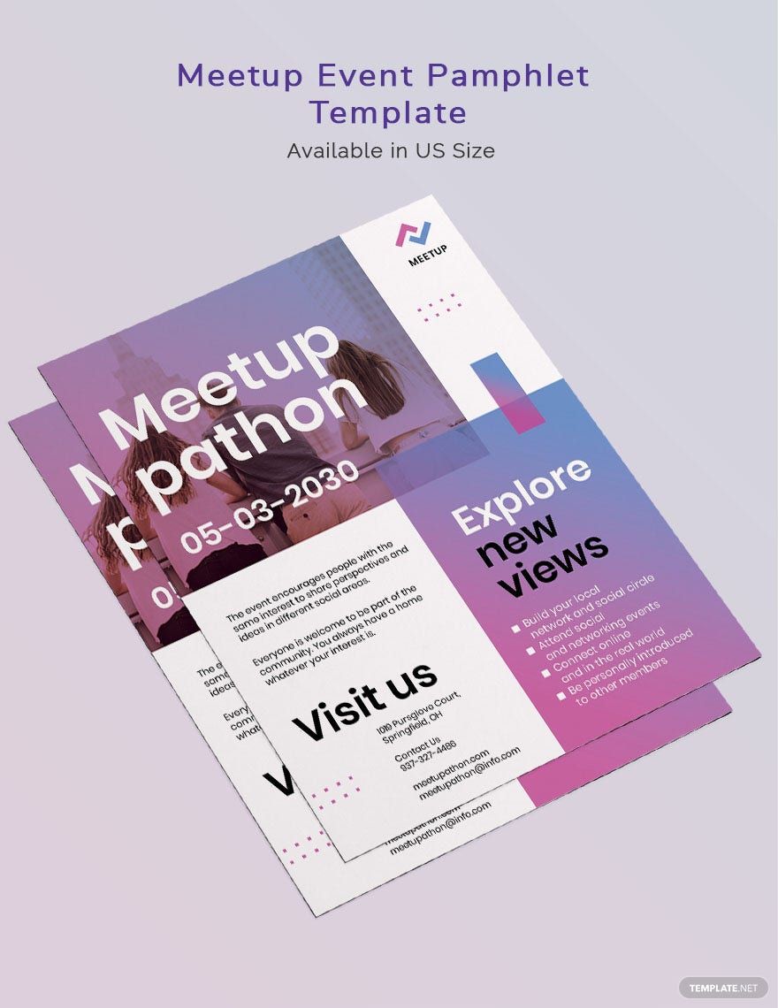 Meetup Event Pamphlet Template