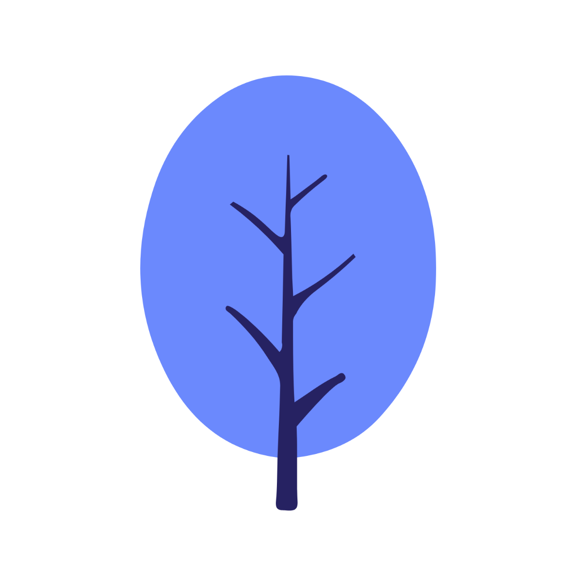 Blue Tree Clipart