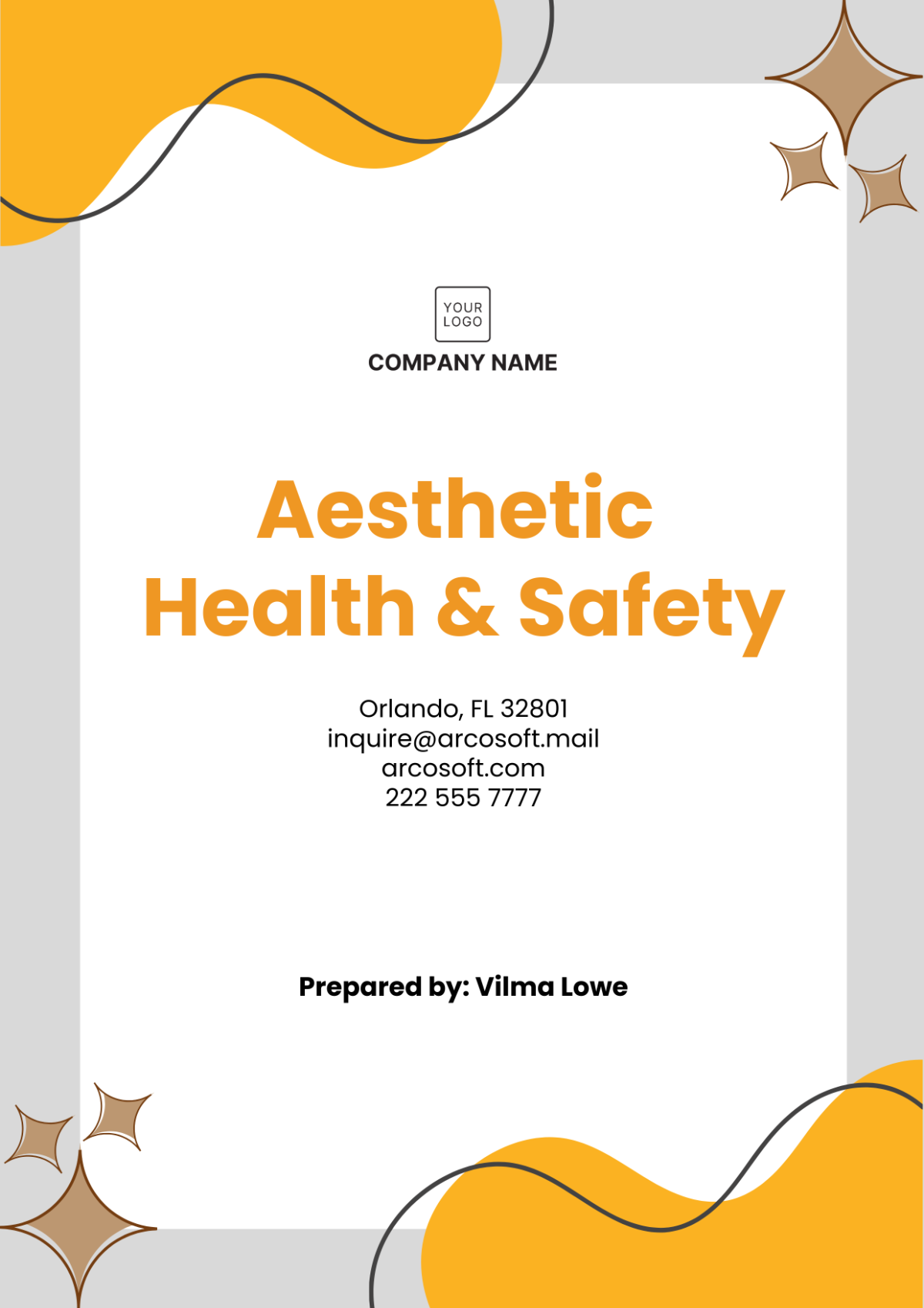 Aesthetic Health & Safety Cover Page Template - Download | Template.net