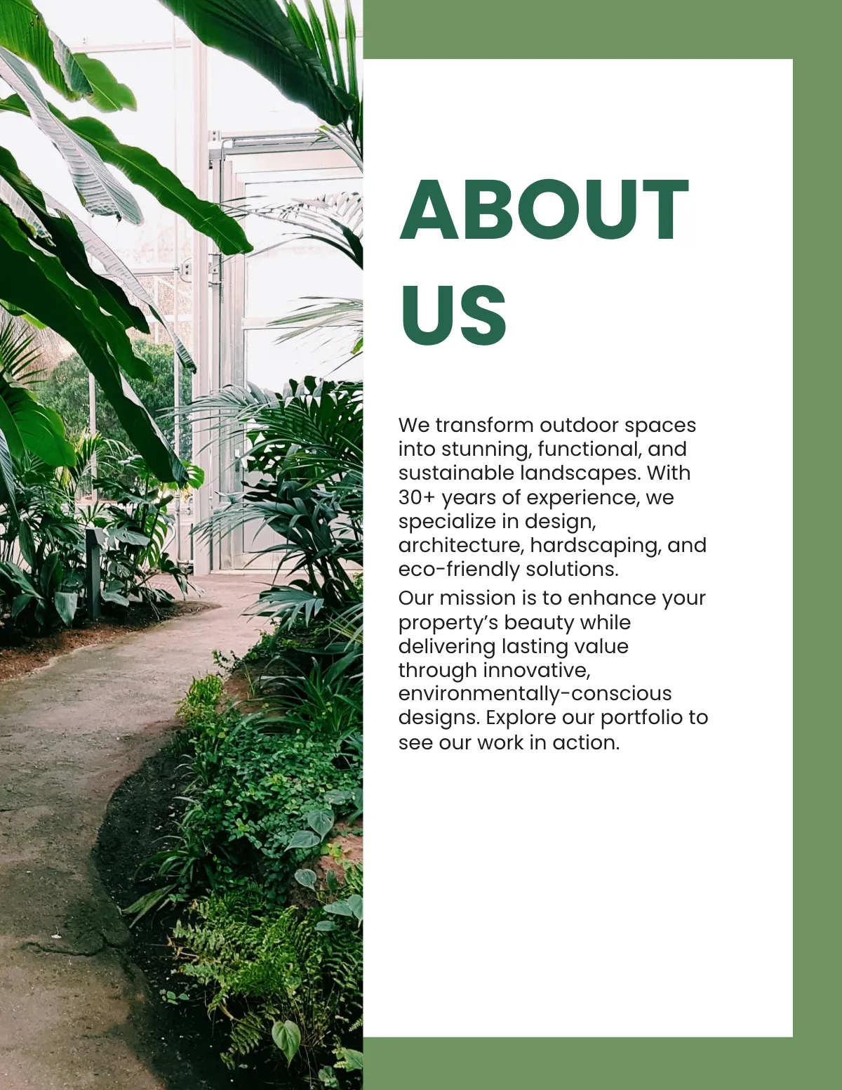 Free Landscaping Portfolio Template to Edit Online