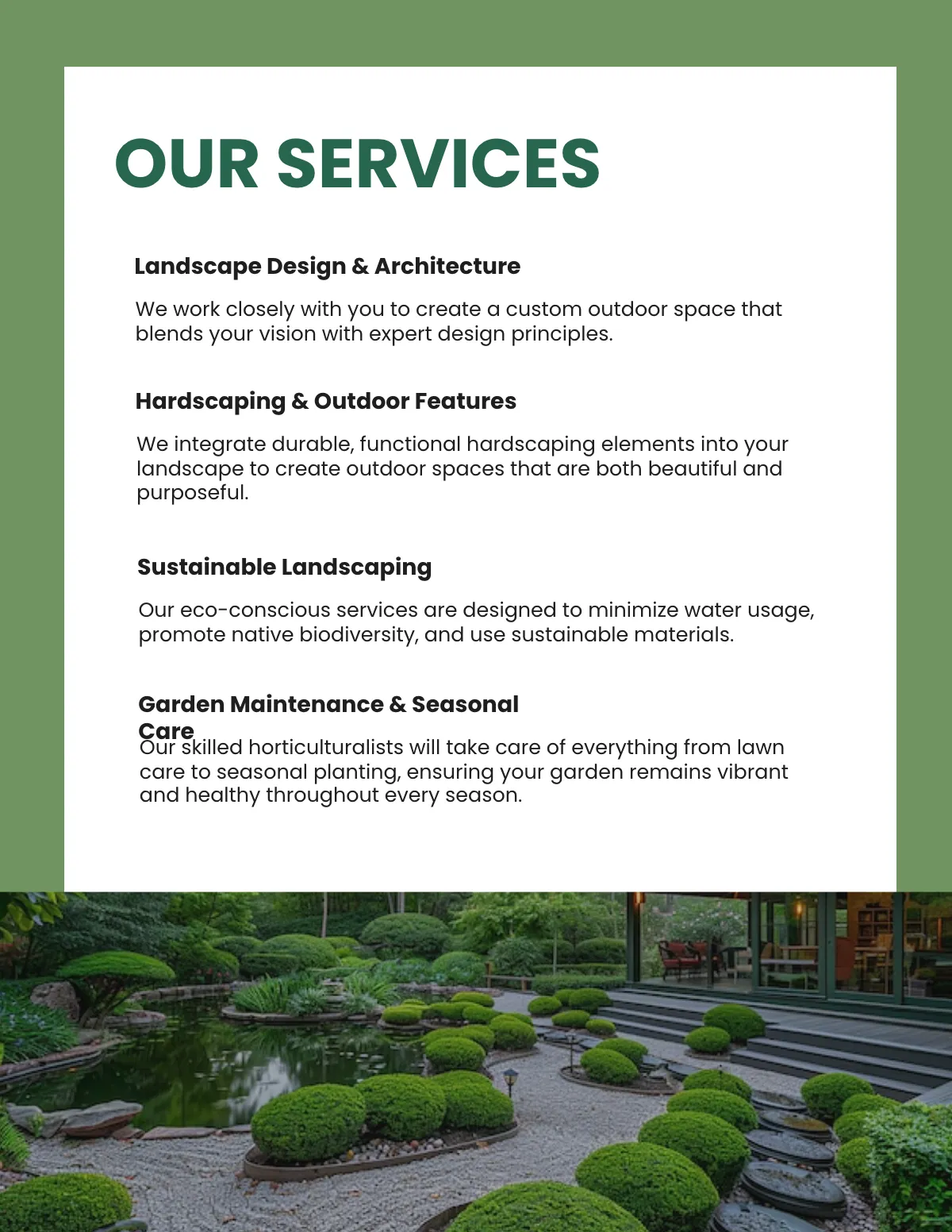 Free Landscaping Portfolio Template to Edit Online