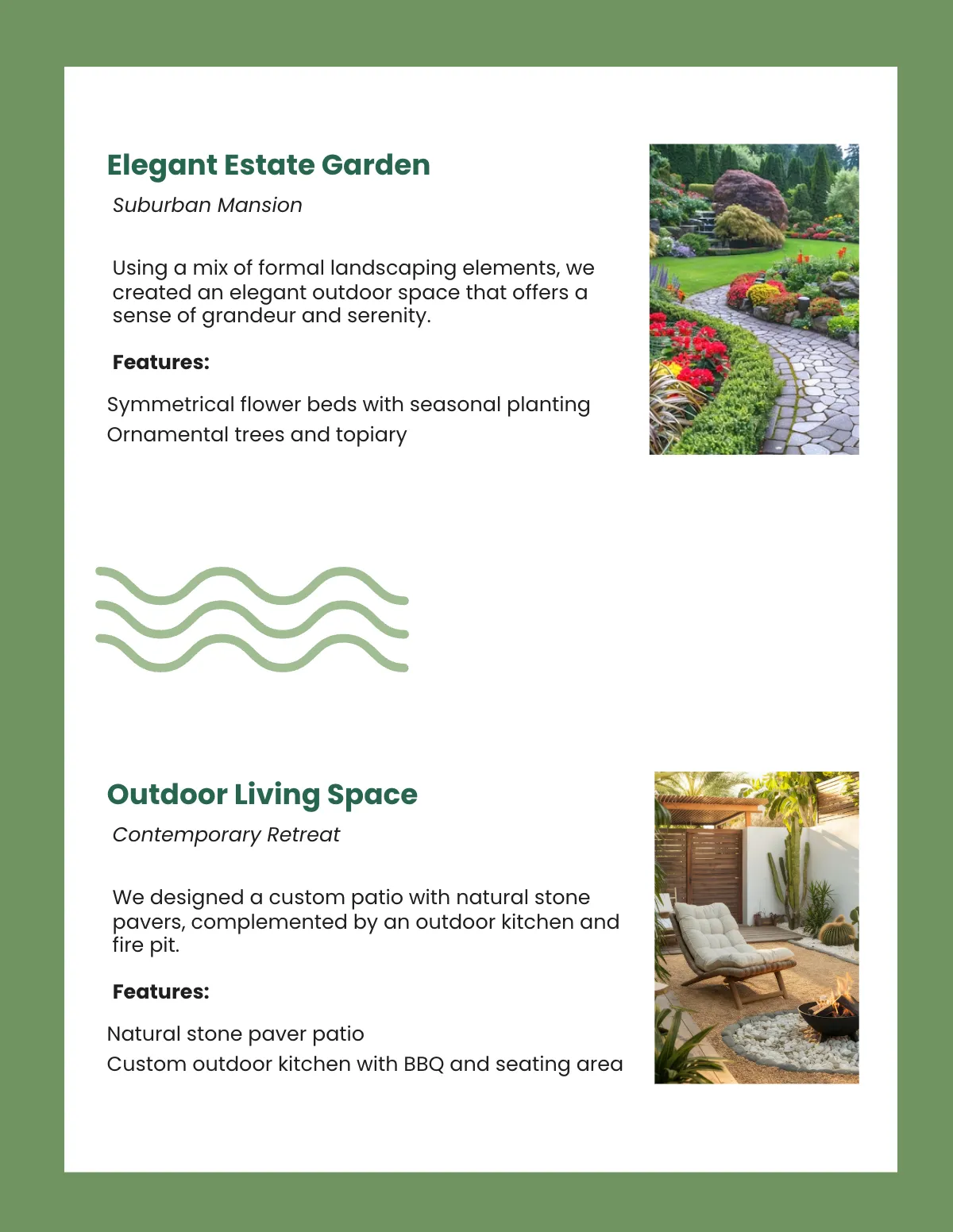 Free Landscaping Portfolio Template to Edit Online