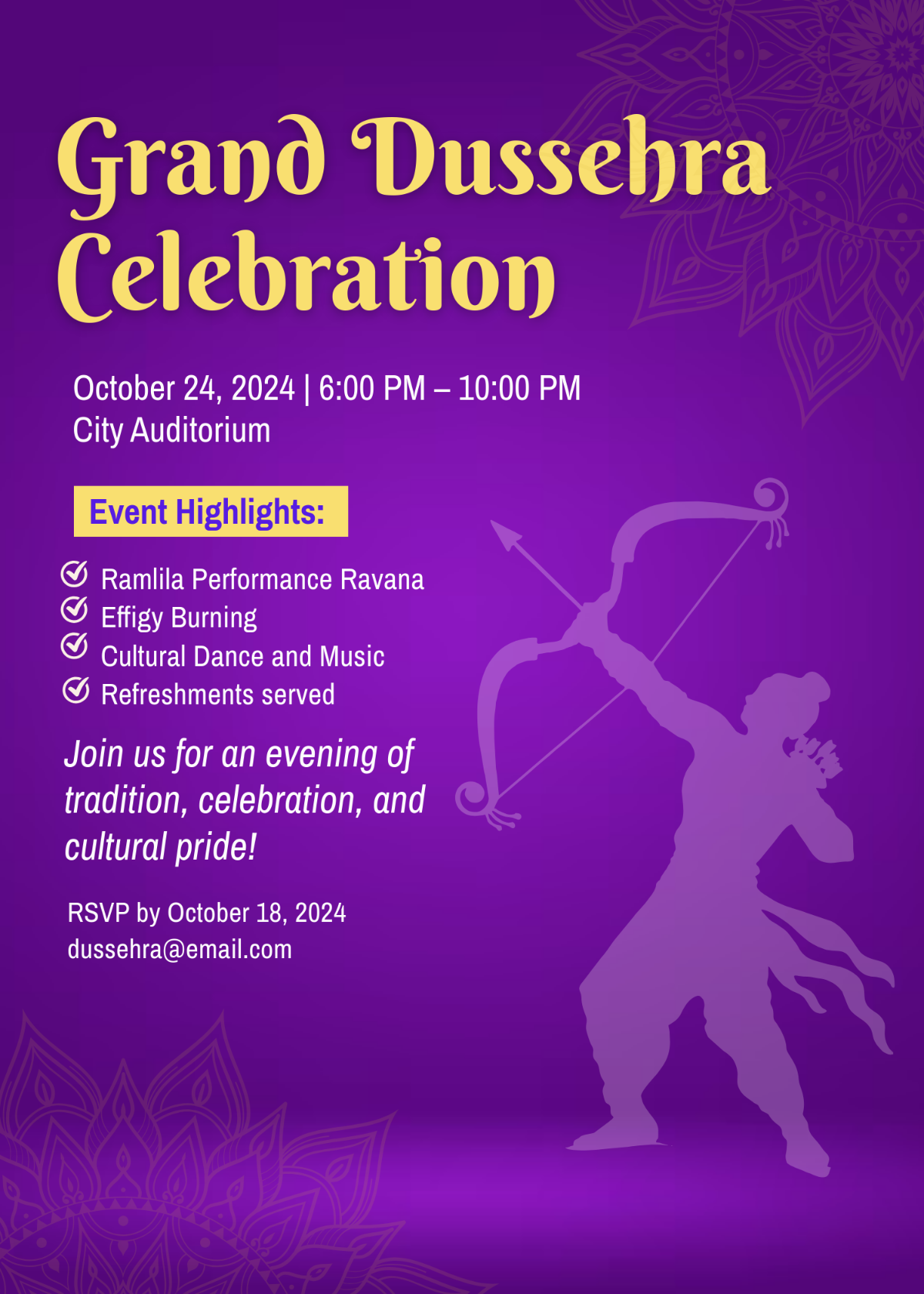 Dussehra Invitation