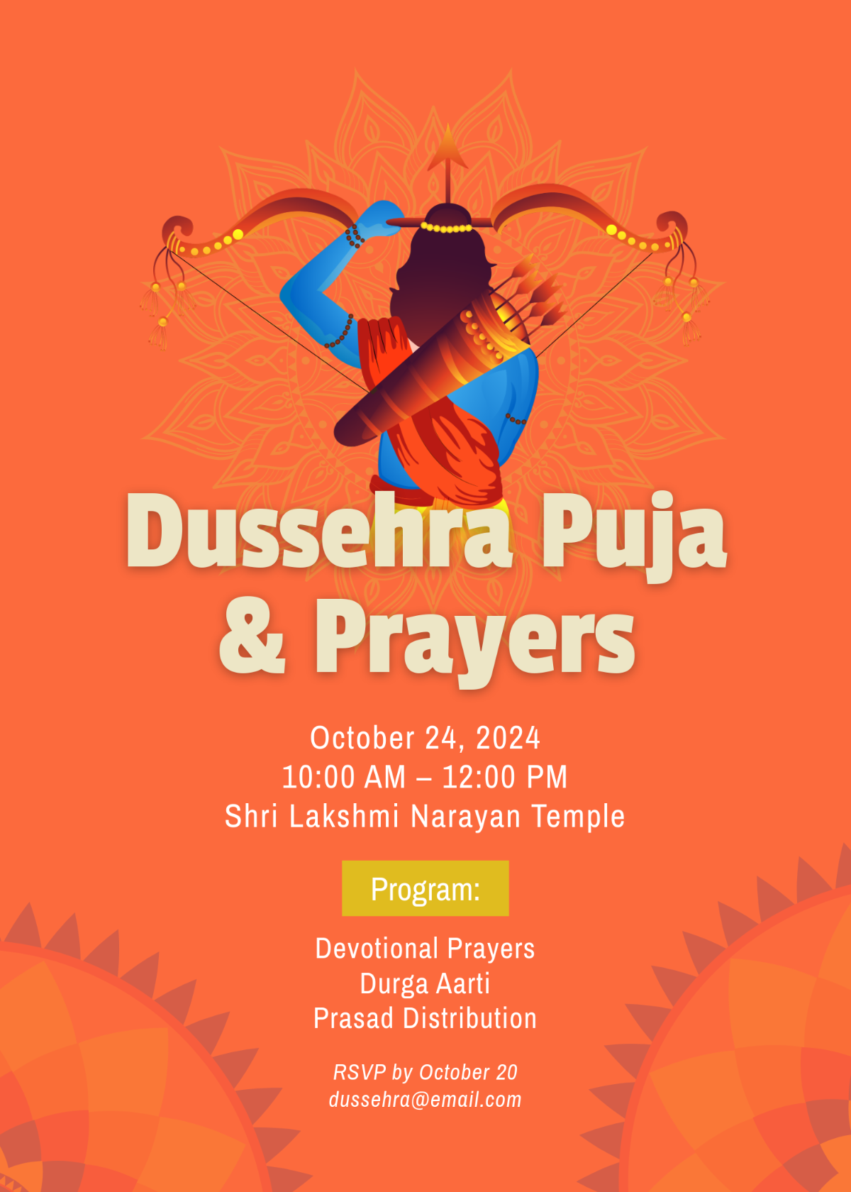 Dussehra Puja Invitation