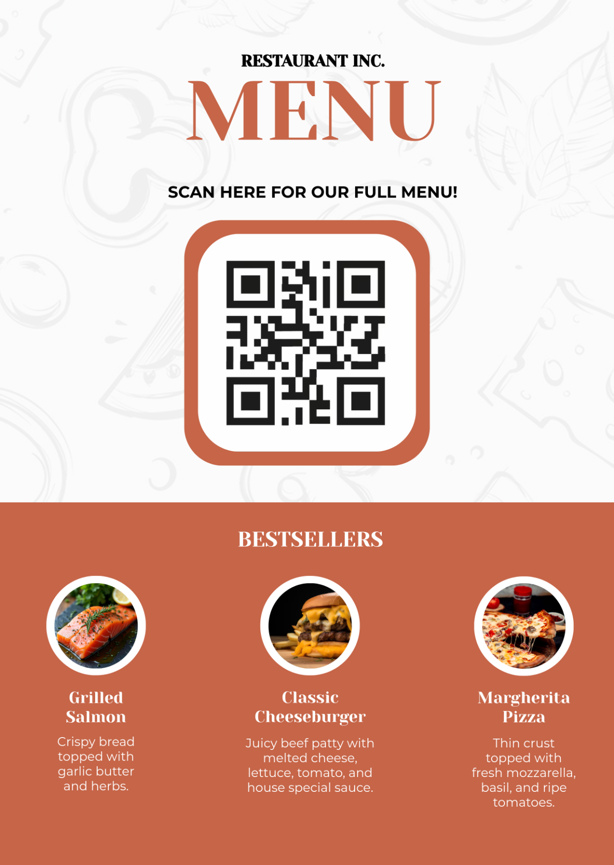 QR Code Menu Template - Edit Online & Download