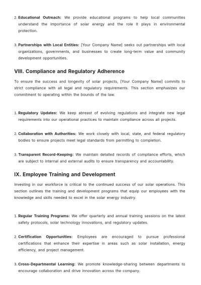 Free Solar Energy Policy Template to Edit Online