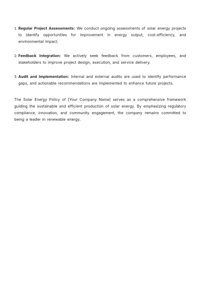 Free Solar Energy Policy Template to Edit Online