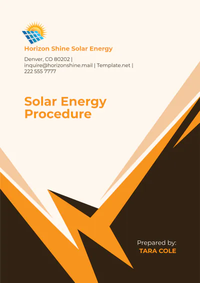 Free Solar Energy Procedure Template to Edit Online