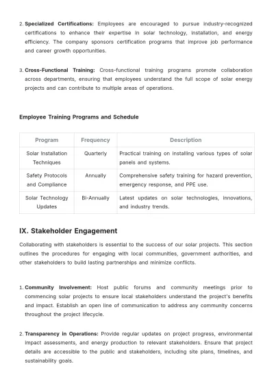 Free Solar Energy Procedure Template to Edit Online