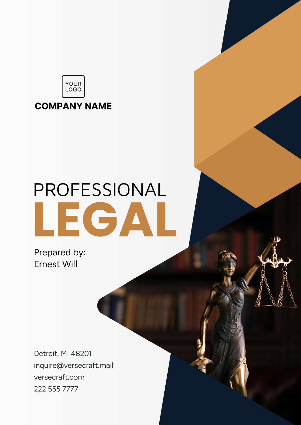 Professional Legal Cover Page