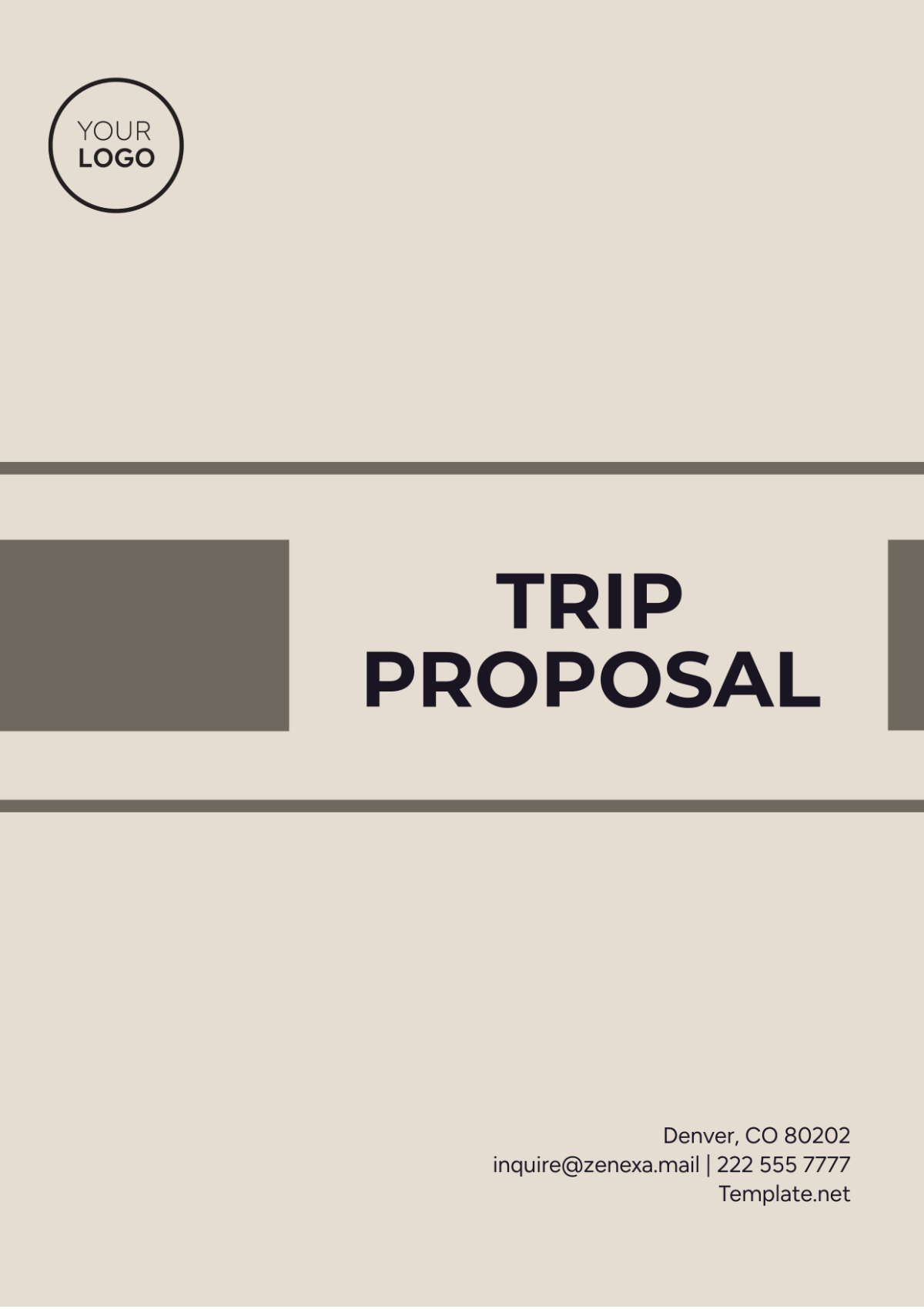 Trip Proposal Template