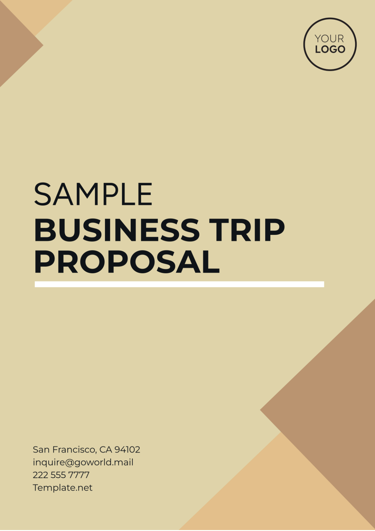 Sample Business Trip Proposal Template