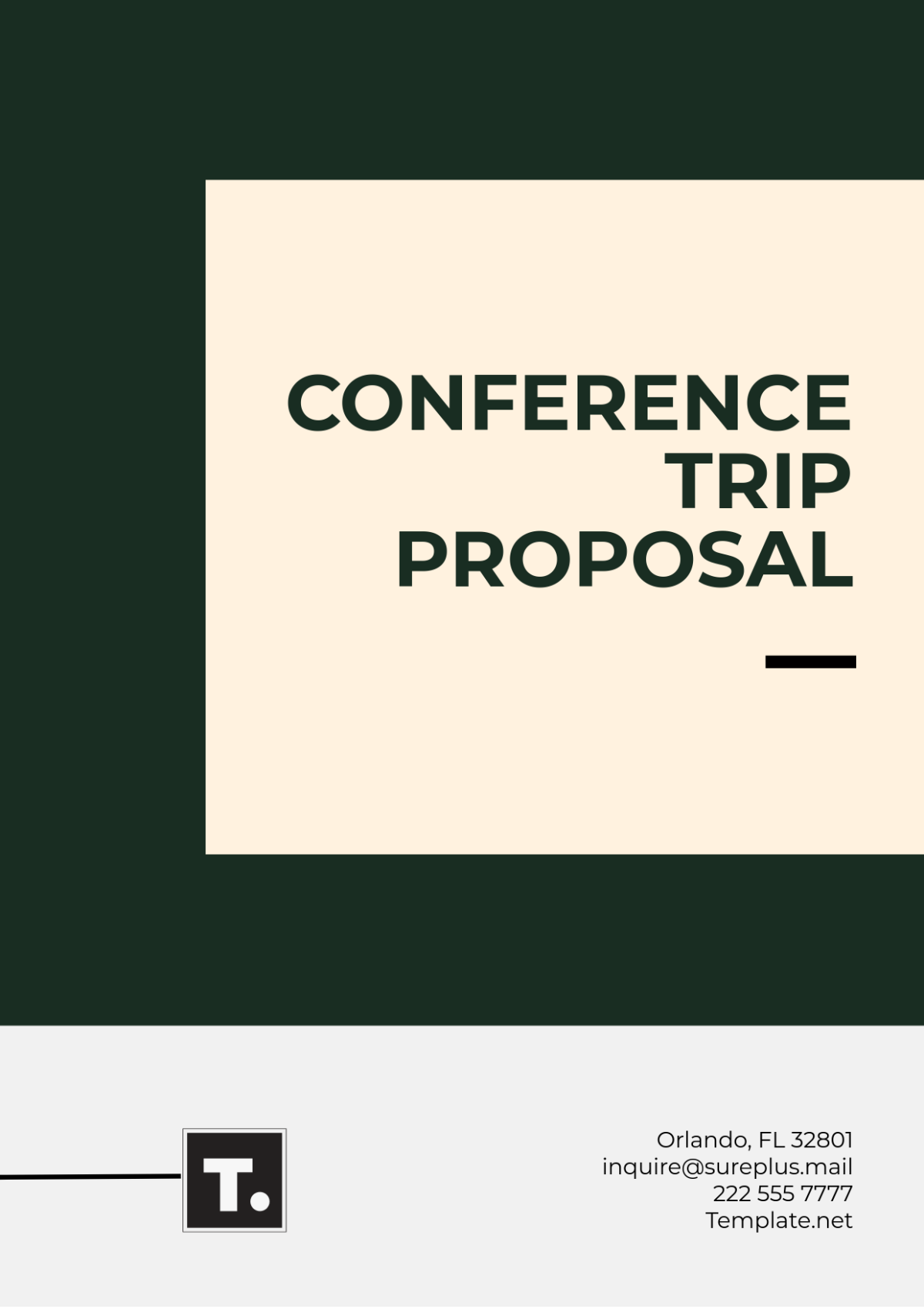 Conference Trip Proposal Template