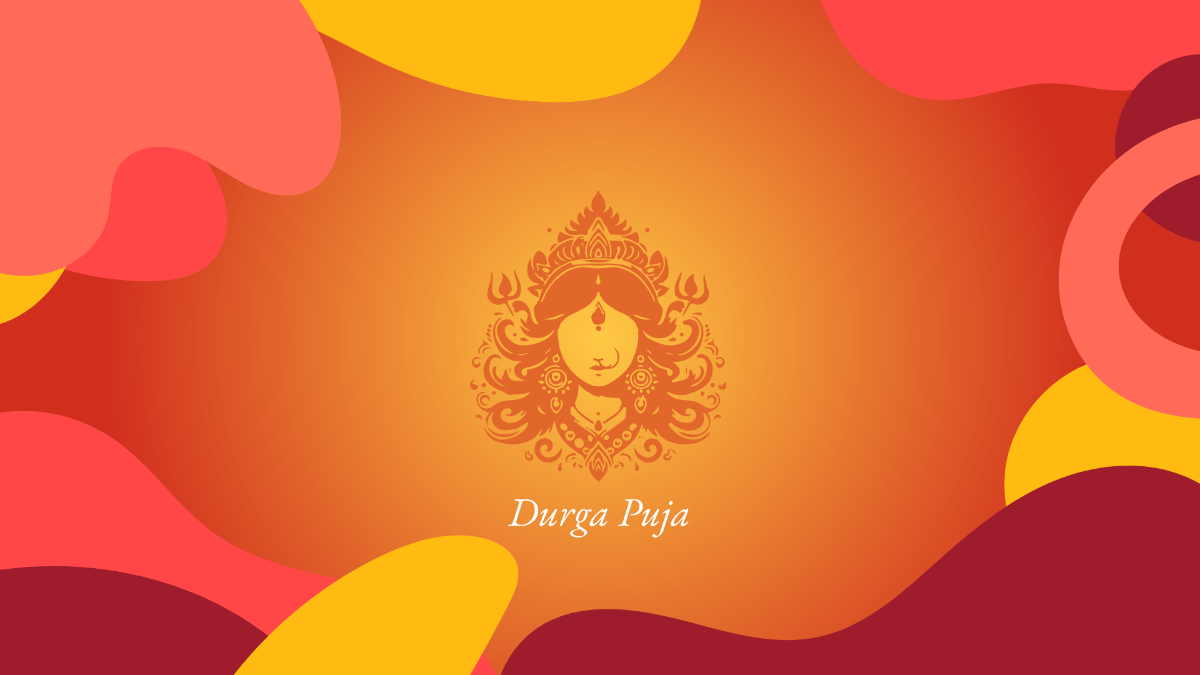 Creative Durga Puja Background Template - Edit Online & Download