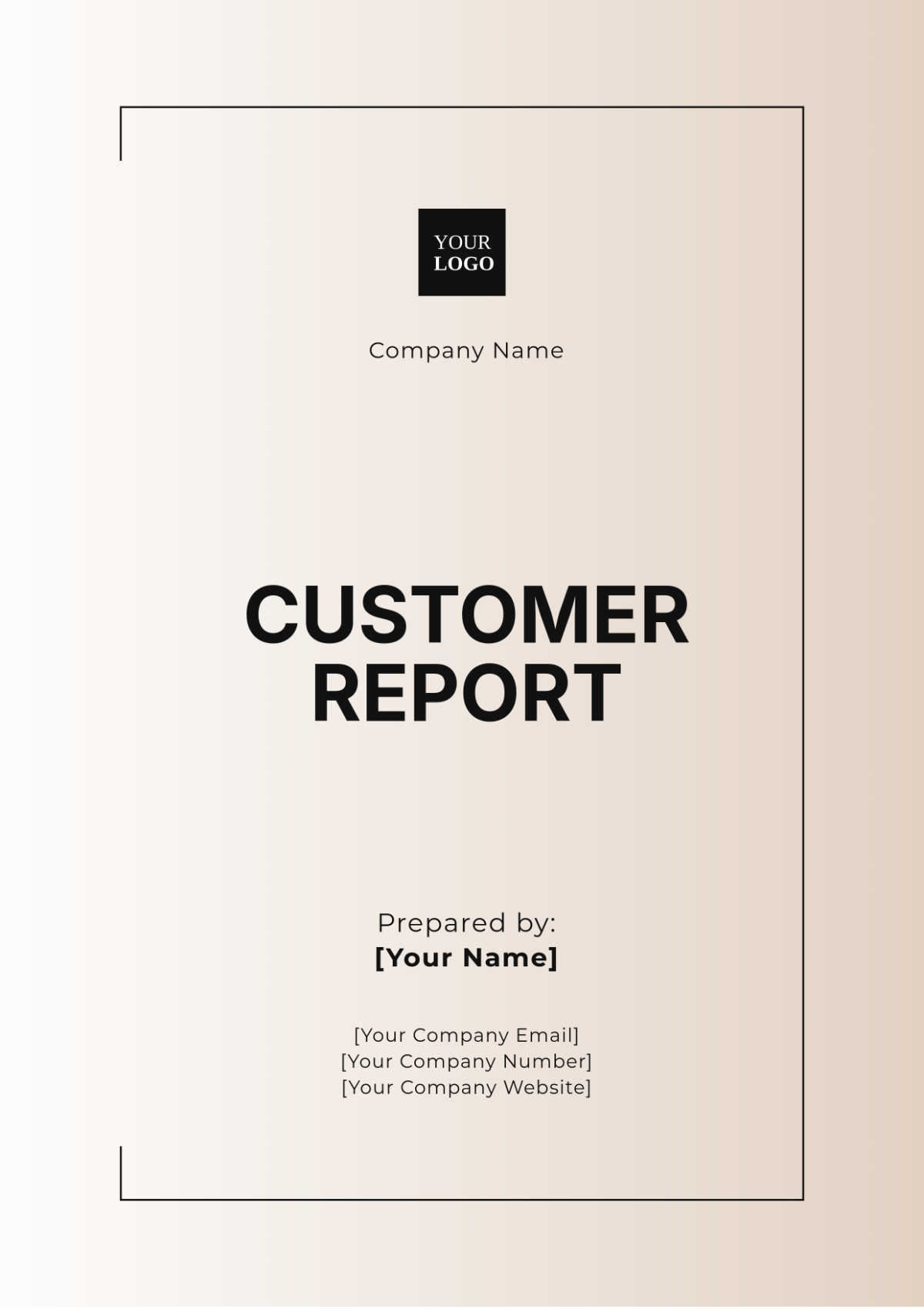 Customer Report Template - Edit Online & Download