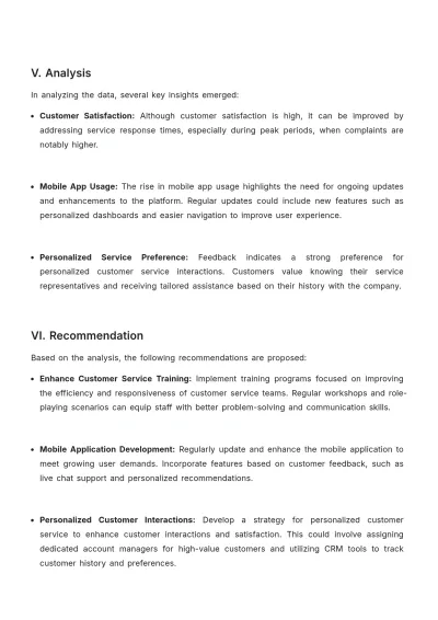 Free Customer Report Template to Edit Online