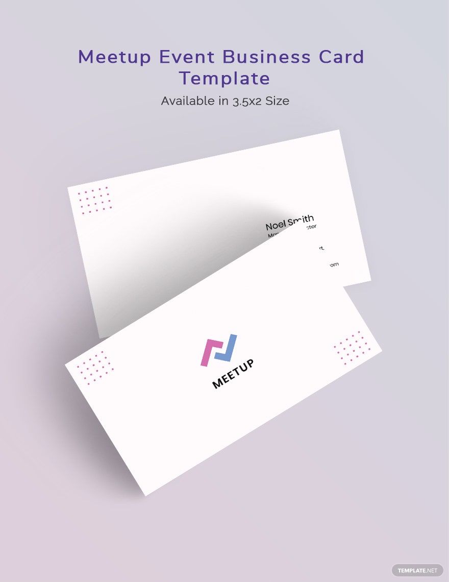 Free Meetup Event Business Card Template