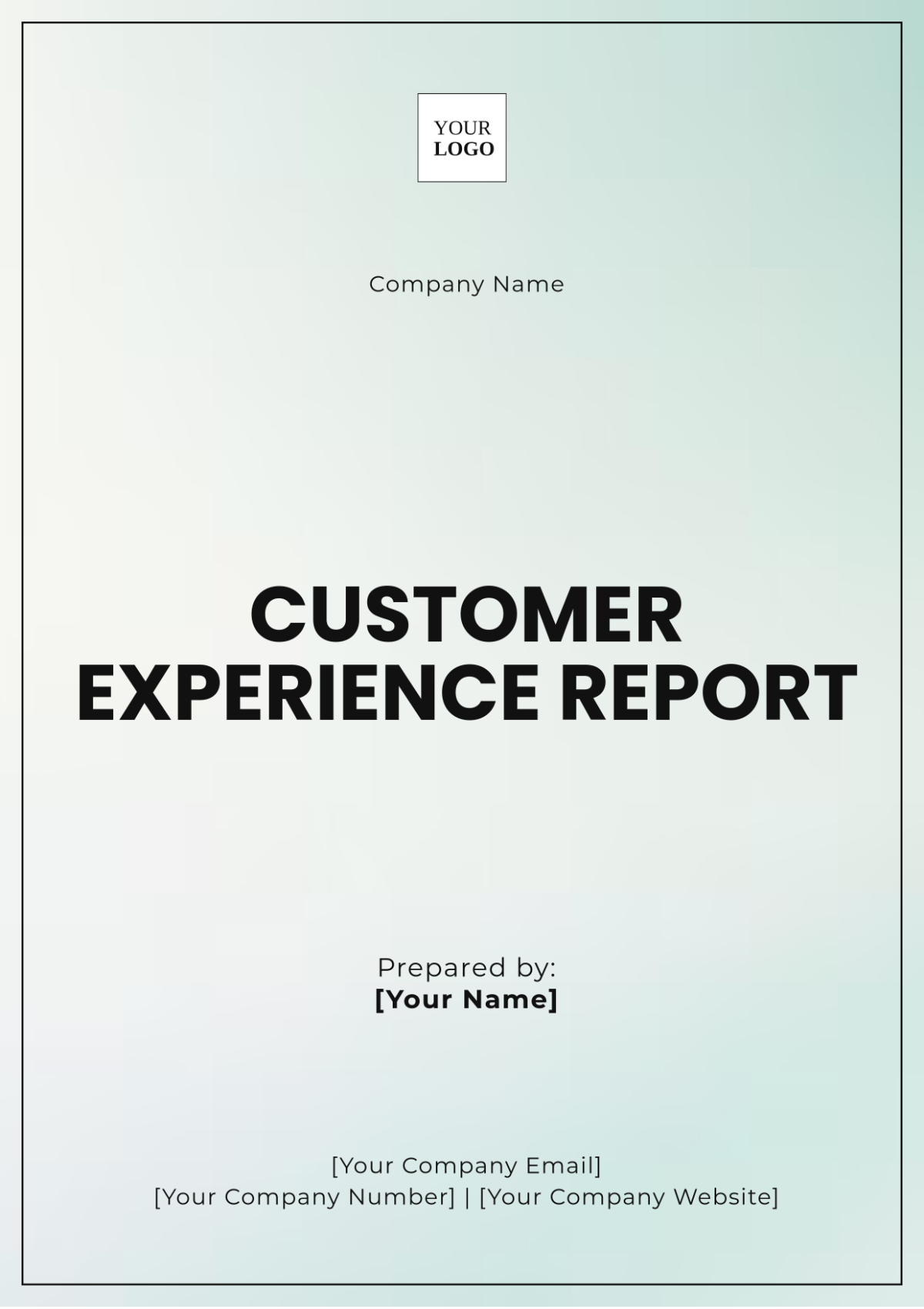 Customer Experience Report Template - Edit Online & Download