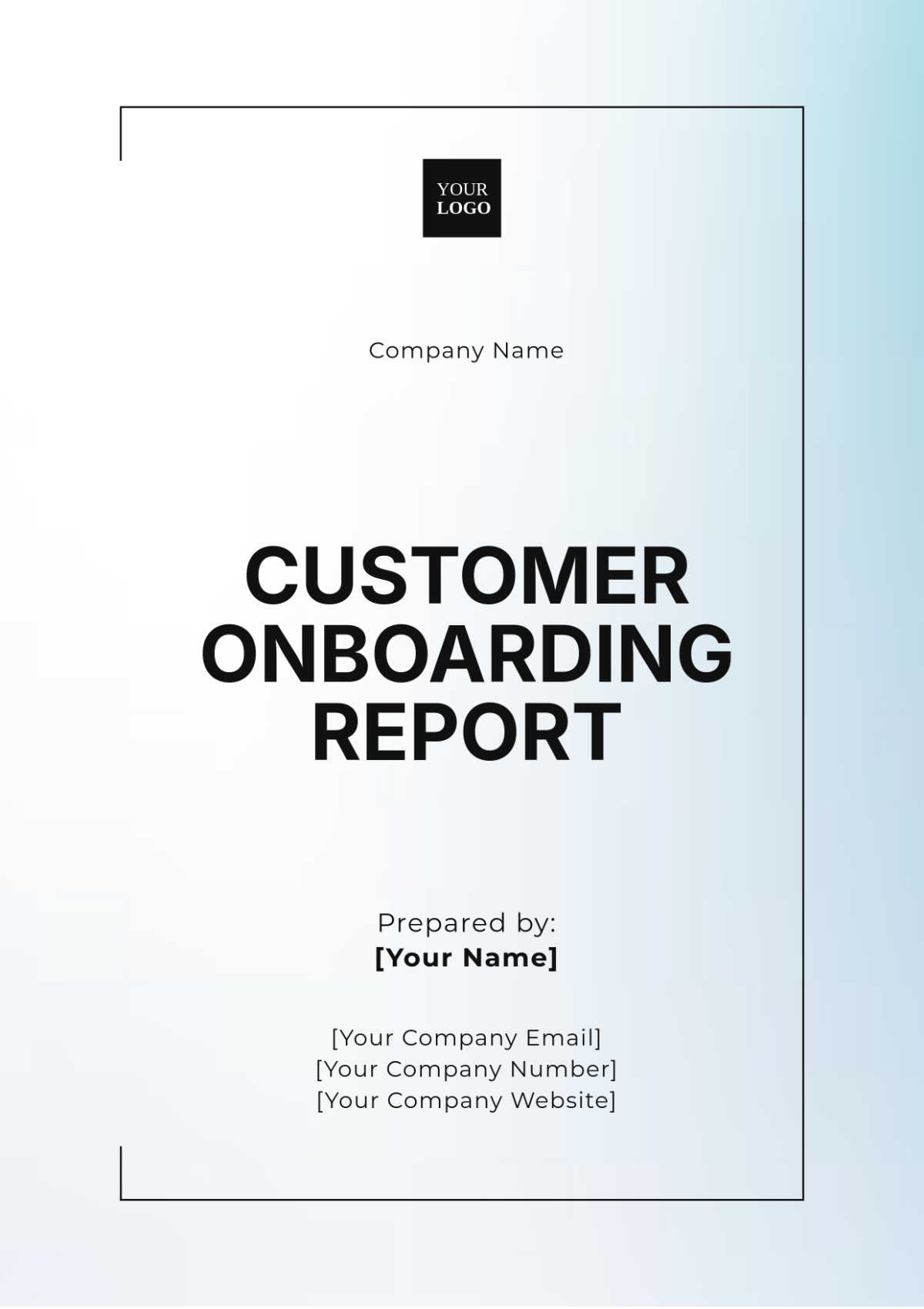 Customer Onboarding Report Template - Edit Online & Download