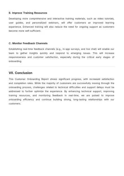 Free Customer Onboarding Report Template to Edit Online