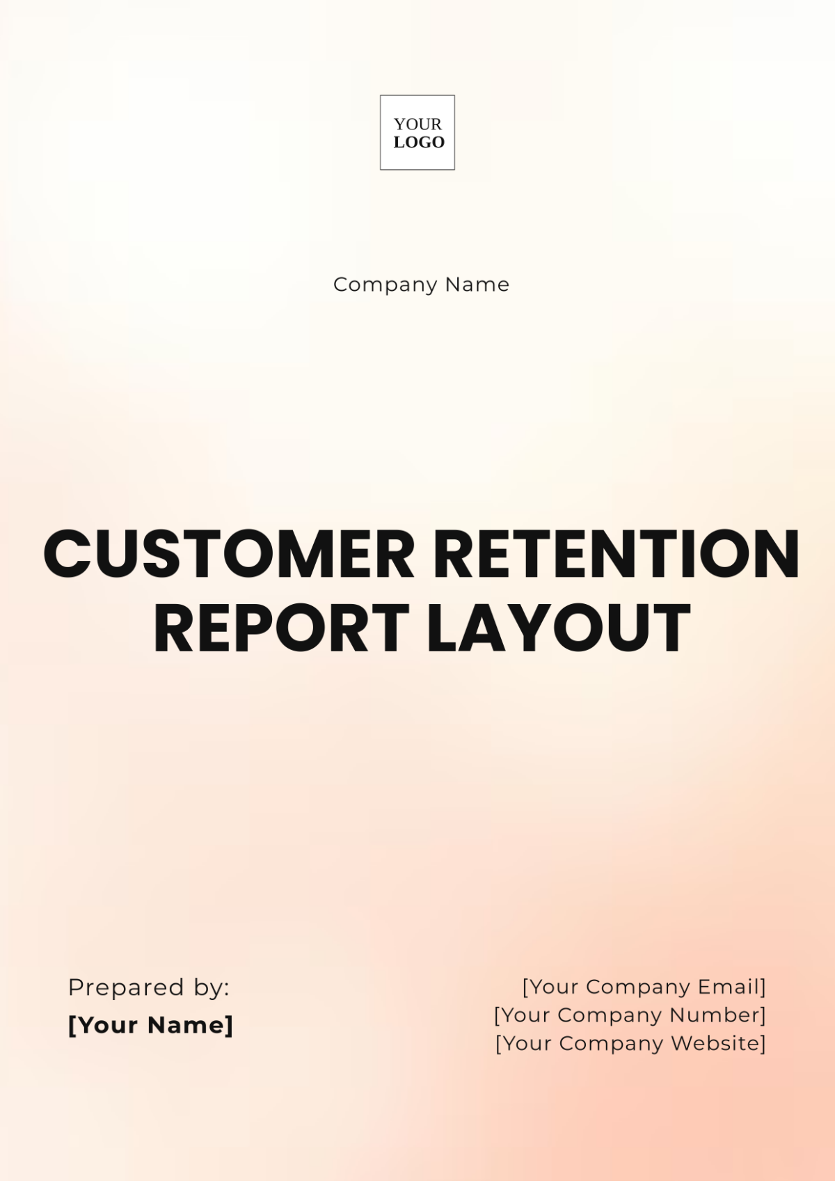 Customer Retention Report Layout Template - Edit Online & Download