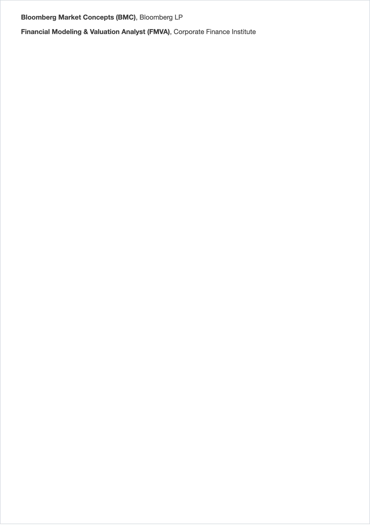 Free Blank Finance Graduate ATS CV Template, AI CV Builder