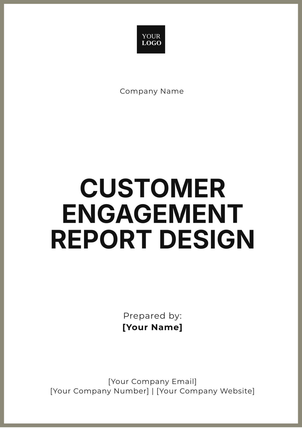 Customer Engagement Report Design Template - Edit Online & Download