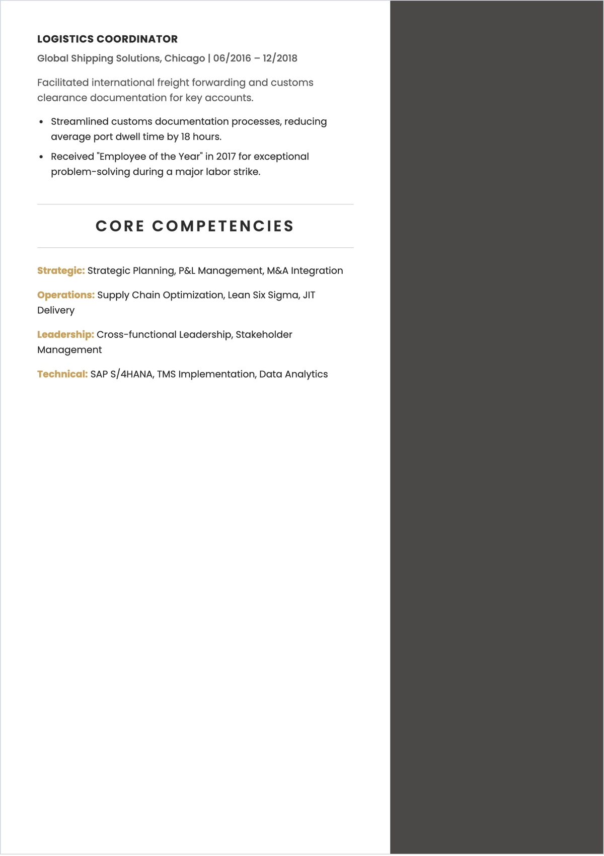 Free Internal Job Application ATS Resume Template, AI Resume Builder